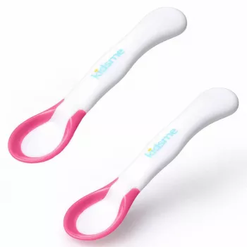 Kidsme Temperature Sensing Baby Feeding Spoons, Lavender, 2-Pack, 6+ Months