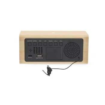 Nedis digitalni radio-budilica, drvo