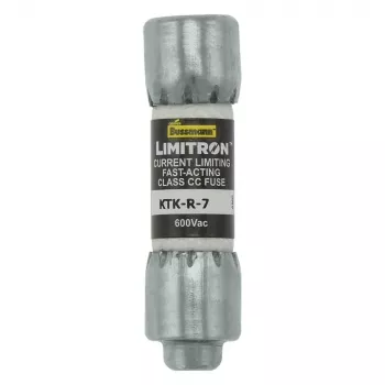 Eaton KTK-R-7 Class CC Fast-Acting Fuse, 7 A, 600 V AC, 200 kA Interrupt Rating, 10-Pack