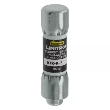 Eaton KTK-R-7 Class CC Fast-Acting Fuse, 7 A, 600 V AC, 200 kA Interrupt Rating, 10-Pack