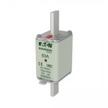 Eaton 63NHM1B NH uložak osigurača, veličina 1, 63 A, 500 V AC, gG, 3 kom.