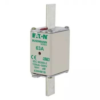 Eaton 63NHM1B NH uložak osigurača, veličina 1, 63 A, 500 V AC, gG, 3 kom.