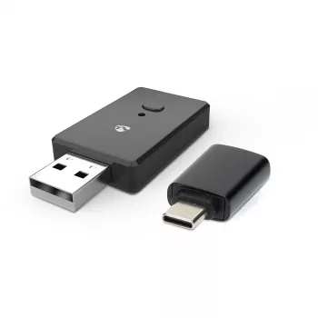 Nedis CKAA2400BK Bluetooth 5.0 USB-A adapter crni 10 m dometa