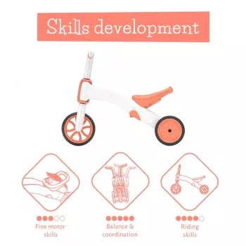 Chillafish Bunzi 2-u-1 bicikl bez pedala i tricikl, Flamingo Pink, 1-3 godine