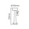 LED Line Lite RIWIA stolna lampa, 1W, 120lm, 1800mAh, zlatna