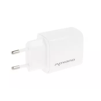 MOVANO GaN 30W USB-C PD + USB-A punjač (bijeli)