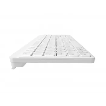 NATEC Tang US bežična Bluetooth + 2,4 GHz Silent Slim tipkovnica, bijela