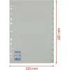 LEITZ Esselte plastični registar, numeriran 1-12, A4, bijeli, univerzalno bušenje, 10 setova (100153)