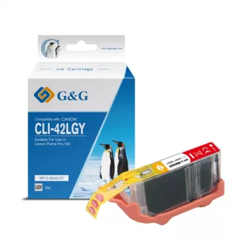 G&G kompatibilna tintna patrona za Canon CLI-42LGY (svijetlosiva, 6391B001) 10285