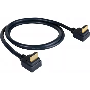 Kramer C-HM/RA2 serija C-HM/RA2-6 HDMI kabel visoke brzine s Ethernetom, kutni HDMI utikač na kutni HDMI utikač, 1,8 m, trostruko oklopljeni, sivi, podrška za 4K 97-0144006
