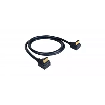 Kramer C-HM/RA2 serija C-HM/RA2-6 HDMI kabel visoke brzine s Ethernetom, kutni HDMI utikač na kutni HDMI utikač, 1,8 m, trostruko oklopljeni, sivi, podrška za 4K 97-0144006