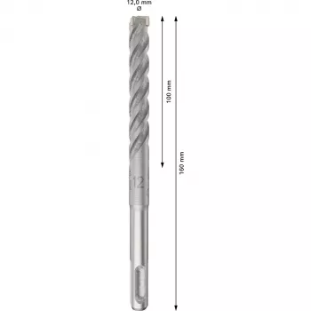 BOSCH 2608833905 PRO SDS Plus-5X Hammer Drill Bit 12x100x160 mm
