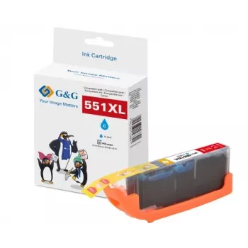 G&G XL tintna patrona kompatibilna s Canon CLI-551C XL (cijan, visoki kapacitet) 14566