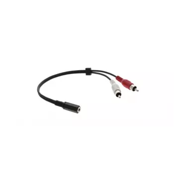 Kramer C-A35F/2RAM-1 audio adapter kabel - 3,5 mm utičnica na 2x RCA utikač, 30 cm, crni