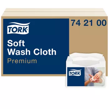 Tork Premium Soft krpe za pranje 1-slojne bijele, 1080 krpa (742100)