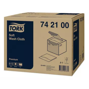 Tork Premium Soft krpe za pranje 1-slojne bijele, 1080 krpa (742100)