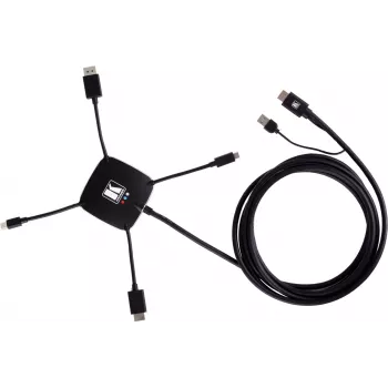 Kramer K-SPIDER višeformatni prezentacijski adapter kabel - HDMI/DisplayPort/Mini DisplayPort/USB-C na HDMI/USB - 3,05 m - 4K aktivni 91-00015599