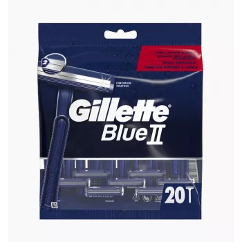 Gillette Blue II jednokratni brijači za muškarce, 20 komada, dvostruke oštrice s Lubrastrip 7702018466757