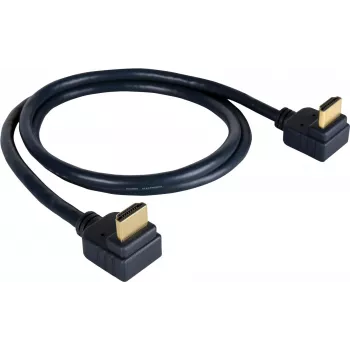 Kramer C-HM/RA-6 High-Speed HDMI kabel s Ethernetom, HDMI utikač na kutni HDMI utikač, 1,8m, trostruko oklopljen, sivi, 4K podrška 97-0143006