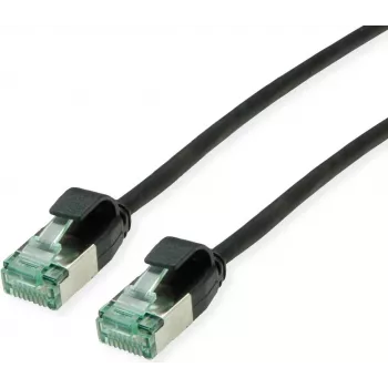 ROLINE RM U/FTP patch kabel Cat.6A Class EA Slim crni 0,15m 21.45.3350