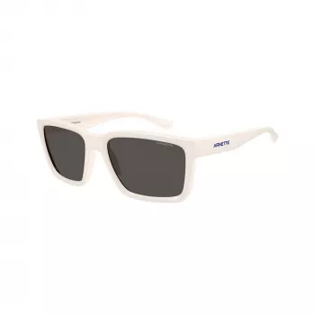 Arnette AN4346-296387 Men's Rectangular Sunglasses, Matte Black Frame, Grey Lenses, 57-18-140 mm