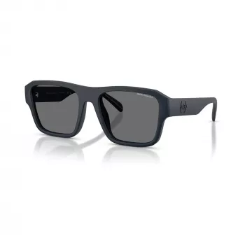 Armani Exchange muške AX4154SU-56 pravokutne sunčane naočale, crni okvir, siva stakla, 56mm