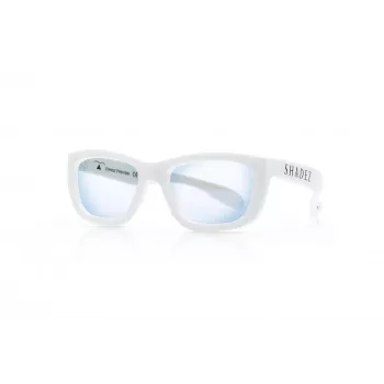 SHADEZ Blue Light White Teeny Kids Glasses for Digital Devices, 3-7 Years