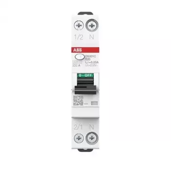 ABB DS301CA-B20/0.03 RCBO, 1P+N, 20 A, 30 mA, tip A, B karakteristika, 6 kA 2CSR255163R1205