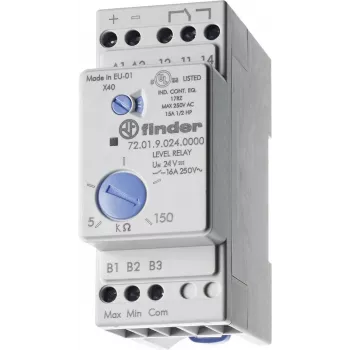 Finder relej za nadzor razine za vodljive tekućine, 24V AC/DC, 1 CO, serija 72.01 720180240002