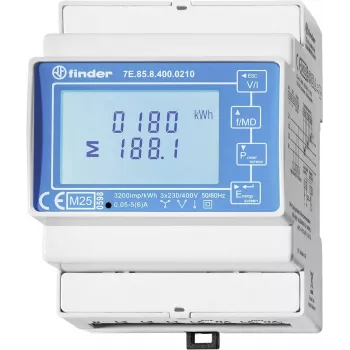 Finder 7E.85.8.400.0210 jednofazno digitalno brojilo energije s Modbus RTU, CT 400A, klasa B