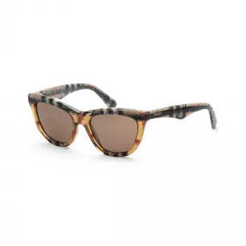 Burberry BE4435F414673 ženske sunčane naočale, tamno smeđi havana okvir, smeđa gradient stakla, 53/18/140 mm
