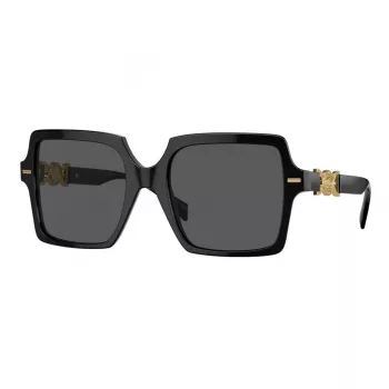 Versace VE4441 GB1-87 ženske četvrtaste sunčane naočale, crno-sive, 55mm