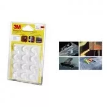 3M Bumpon zaštitni odbojnik SJ5312BL, proziran, okrugli, promjer 12,7 mm, visina 3,5 mm, samoljepljivi, poliuretan, prigušenje vibracija