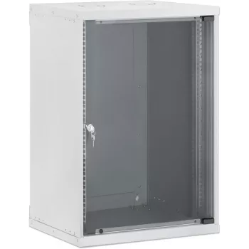 Intellinet 19 inch zidni mrežni ormar, Basic Line, 15U, dubina 400 mm, sivi RAL 9005 (716727)