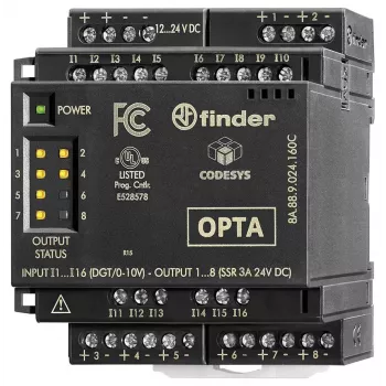 Finder 8A.58.9.024.160C elektromehanički relejni sučeljni modul, zavojnica 24 V DC, 1 izmjenični kontakt, 6 A, DIN tračnica
