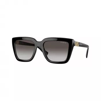 Vogue VO5575SBW448G ženske sunčane naočale, četvrtasti acetatni okvir, crne, sive gradient leće, 55mm