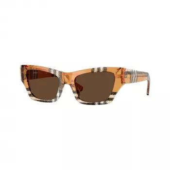 Burberry BE4441U414673 Women's Square Havana Sunglasses with Brown Gradient Lenses 52/19/140 mm