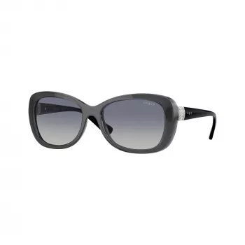 Vogue VO2943SB31324 sunčane naočale za žene cat eye, prozirni ružičasti okvir, ružičasta zrcalna stakla, 55mm