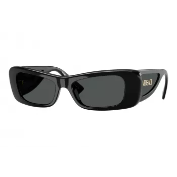 Versace ženske VE4481-GB1-87 kvadratne sunčane naočale, crni okvir, sive leće, 54mm