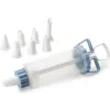 IBILI 104629 set šprice za ukrašavanje peciva, 18 cm, 6 mlaznica od nehrđajućeg čelika, bijeli