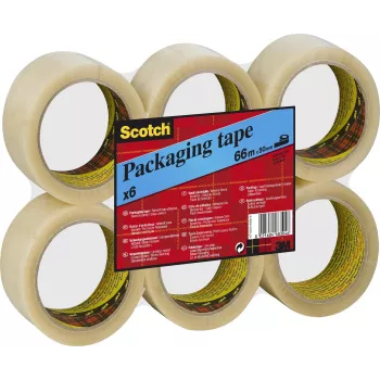 3M Scotch ljepljiva traka za pakiranje 6890, 50mm x 66m, prozirni PVC, jaka adhezija, tiha, 50 mikrona - 1 rola (PVC6RT)