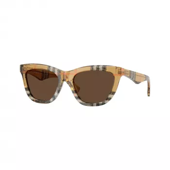 Burberry BE4435-414673 Women's Sunglasses, Black Frame, Dark Grey Lenses, 53/18/140 mm