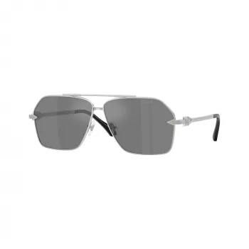 Versace VE2284-10006G muške sunčane naočale, crni okvir, sive leće, 63mm