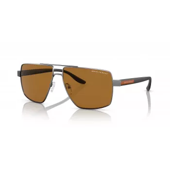 Armani Exchange AX2037S 600383 muške polarizirane pilotske sunčane naočale, mat crno-sive, 60mm