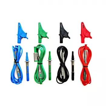 HT Instruments univerzalni set mjernih vodova G3, CAT IV 600V / CAT III 1000V, 10A, 1,5m silikonski vodovi s mjernim vrhovima i krokodil-kopčama, crveno/crni 1006210