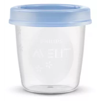 Philips Avent posudice za čuvanje majčinog mlijeka i hrane 180 ml (5 kom) s poklopcima