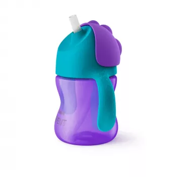 Philips Avent čaša sa savitljivom slamkom 200 ml, 9m+, ljubičasta