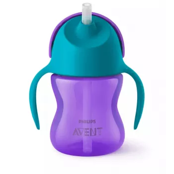 Philips Avent čaša sa savitljivom slamkom 200 ml, 9m+, ljubičasta
