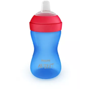 Philips Avent My Grippy čaša za učenje s mekim izljevom 300ml, 9M+, plava