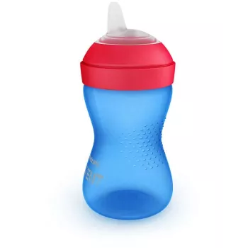 Philips Avent My Grippy čaša za učenje s mekim izljevom 300ml, 9M+, plava